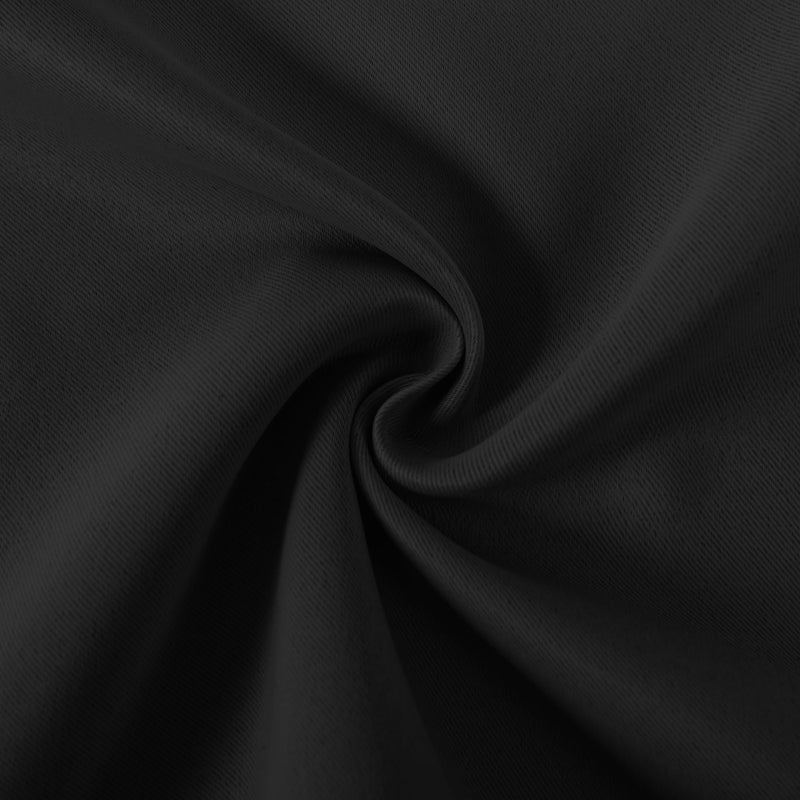 DWCN Black Valance for Windows Rod Pocket Tier Blackout Valance Curtain for Kitchen Bathroom Windows Panel 52x18 inch Long, Set of 1 - Image 4